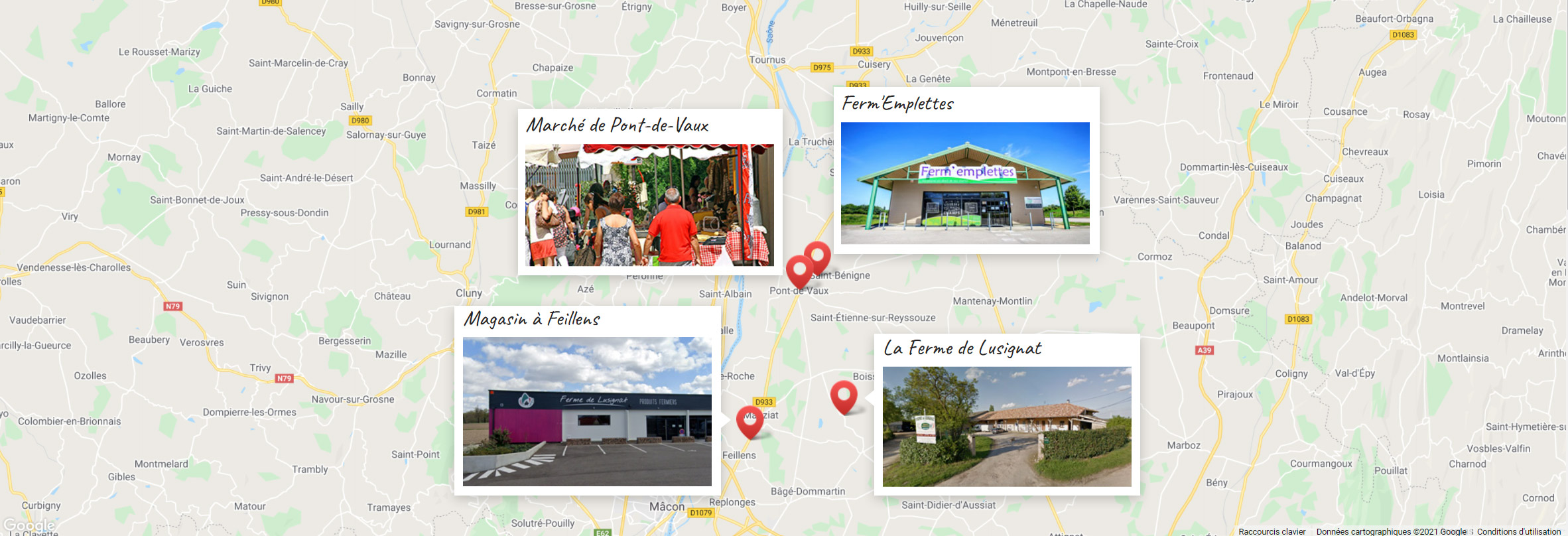 Emplacement des points de vente